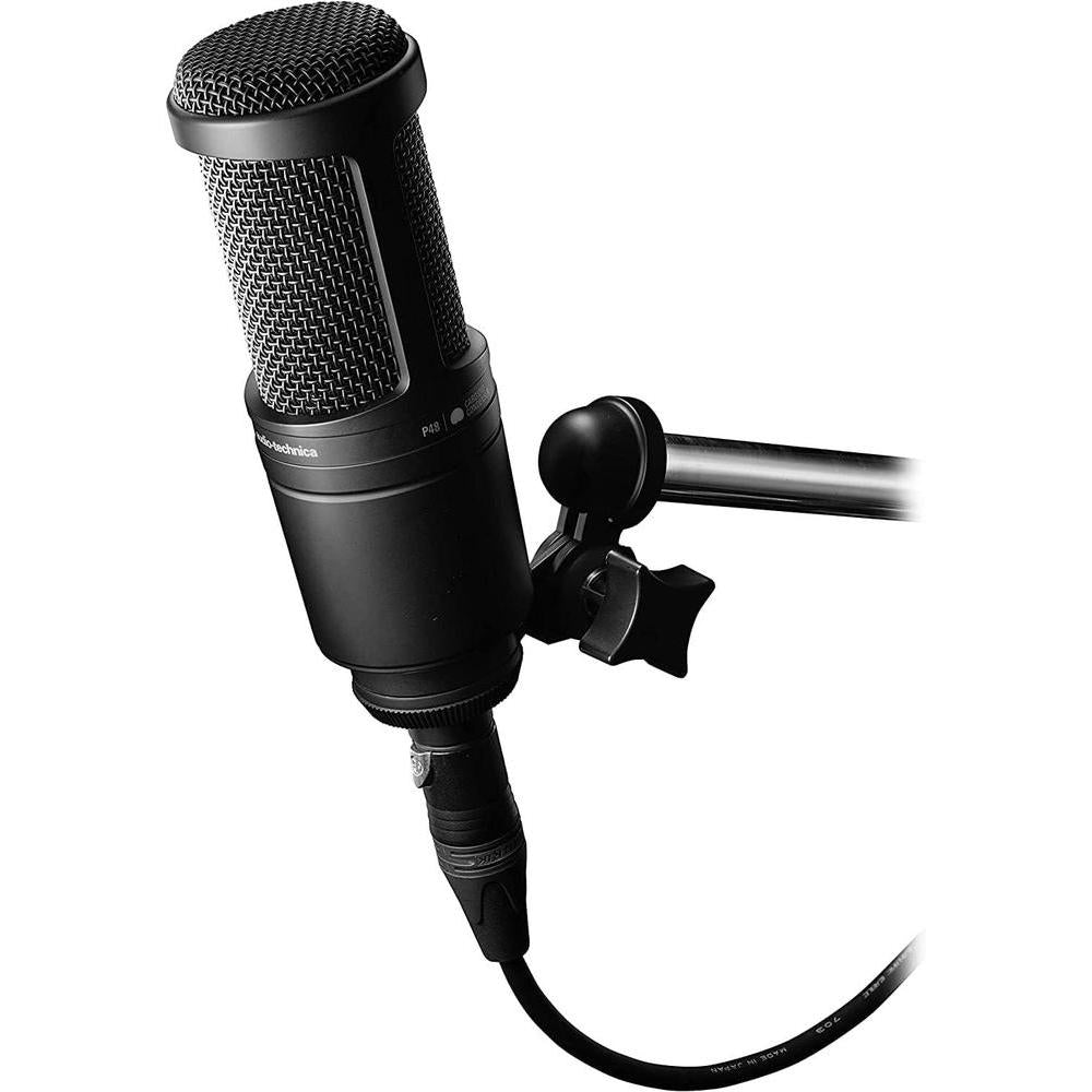 Audio-Technica AT2020 Micrófono de estudio condensador cardioide XLR para proyectos y estudios en casa