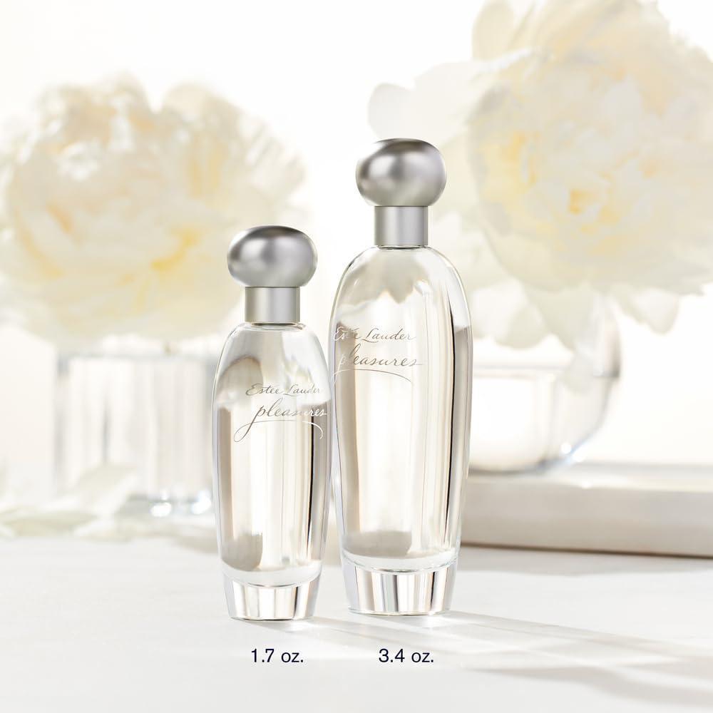 Estée Lauder Pleasures Eau de Parfum Spray, fragancia floral para mujer con notas de lirio, peonía y jazmín, cautivadora y optimista