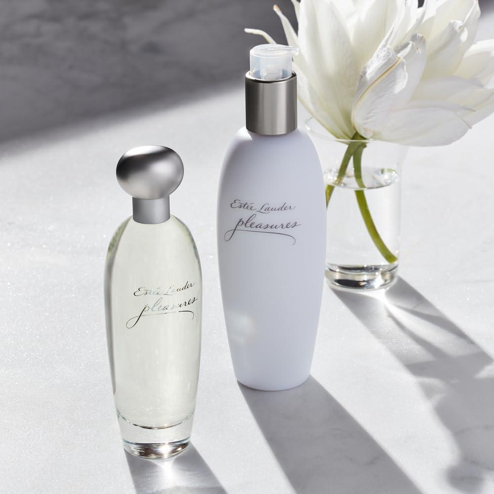 Estée Lauder Pleasures Eau de Parfum Spray, fragancia floral para mujer con notas de lirio, peonía y jazmín, cautivadora y optimista
