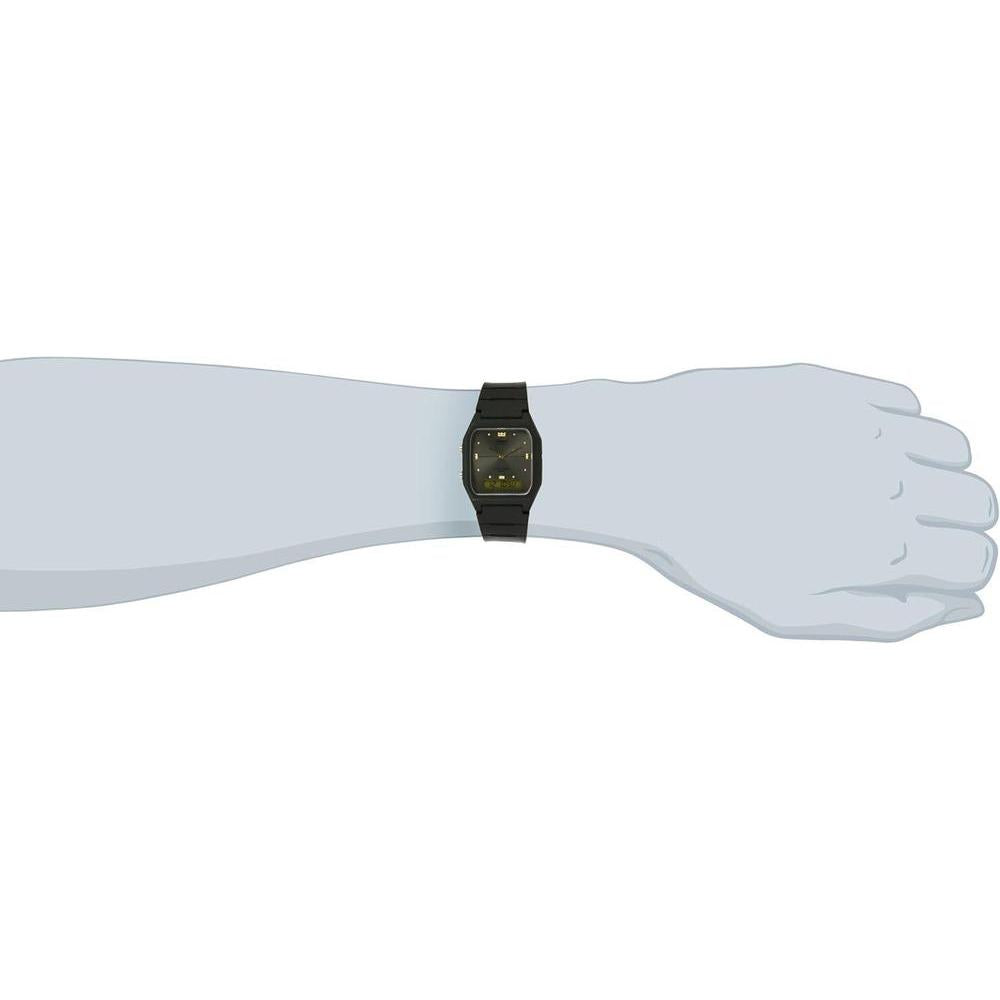 Reloj Casio Ana-Digi para hombre con alarma, fecha/mes, resistente al agua con diseño retro y pantalla analógico-digital