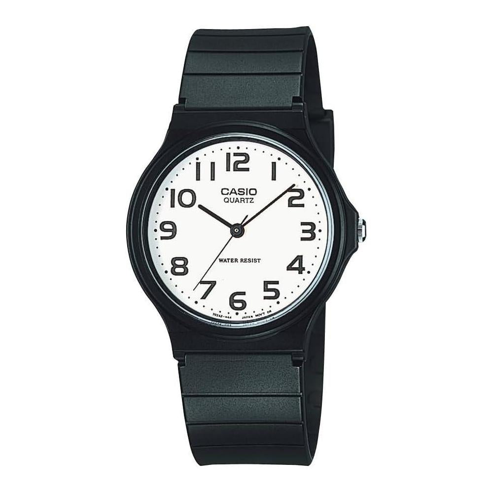 Casio MQ24 Series | Quartz Analog Watch for Men | Water Resistant | Resin Case | Resin Band | Resin Glass | Three Hand Analog (HR, Min, SEC) | Classic Design | 3 Year Battery