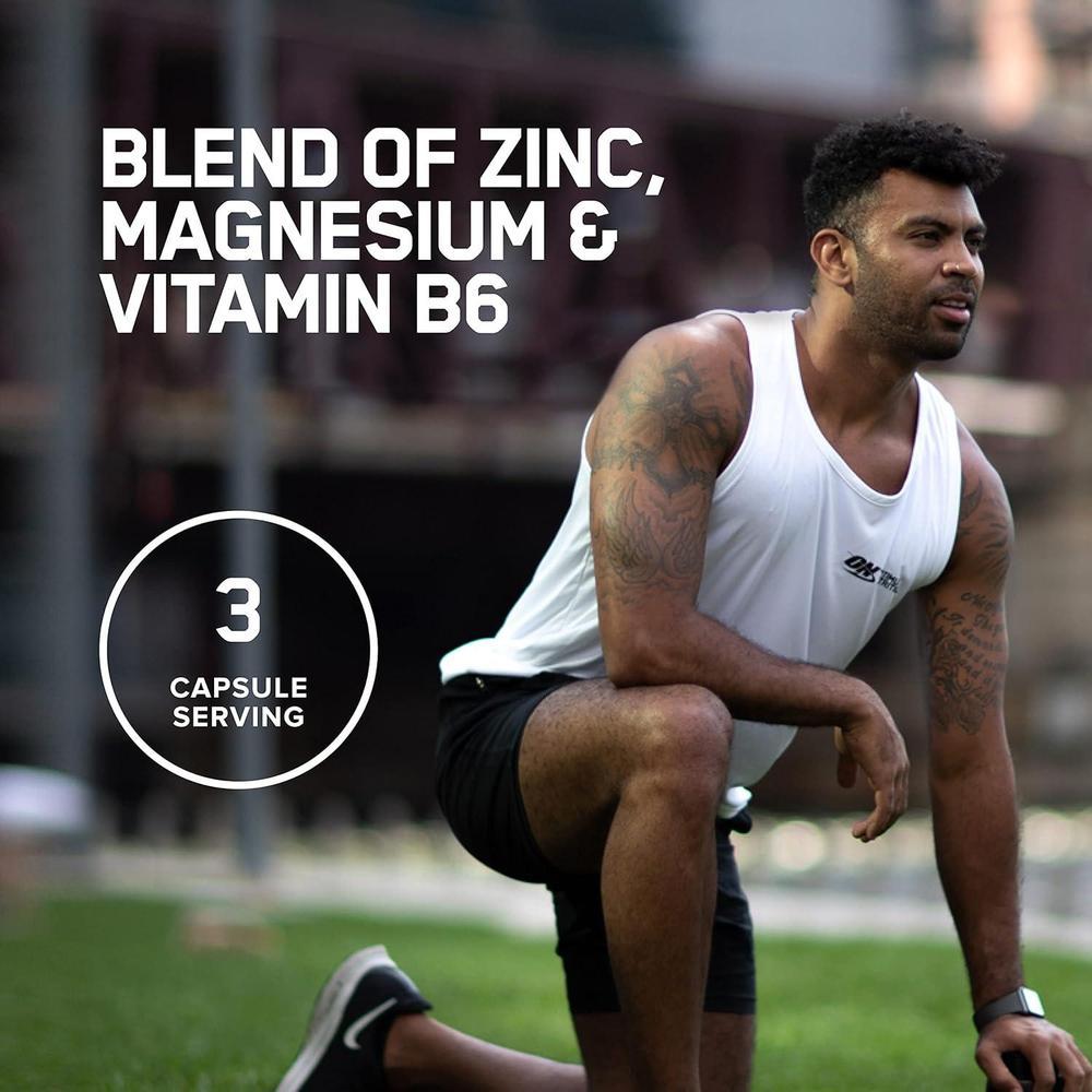 Optimum Nutrition Suplemento de recuperación muscular y resistencia, zinc y magnesio, 180 unidades