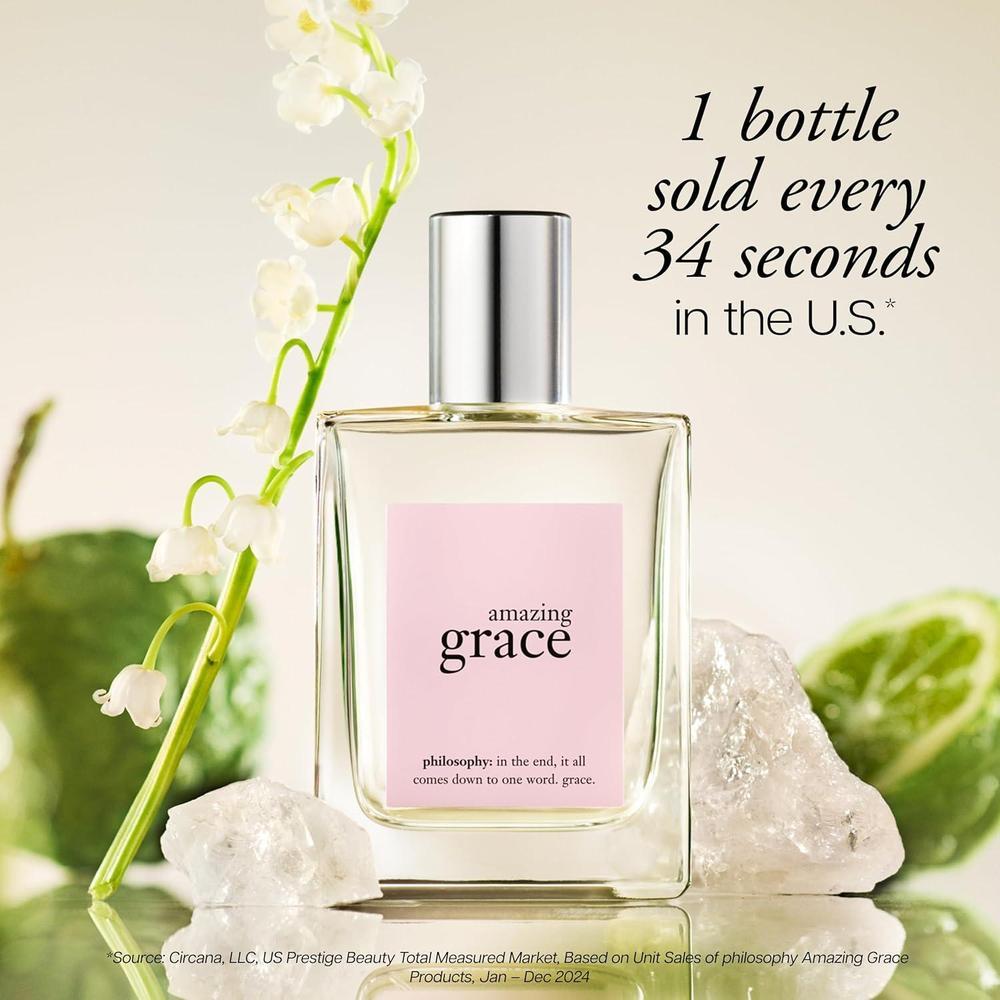 Fragancia philosophy amazing grace eau de toilette para mujer, increíblemente limpia y femenina