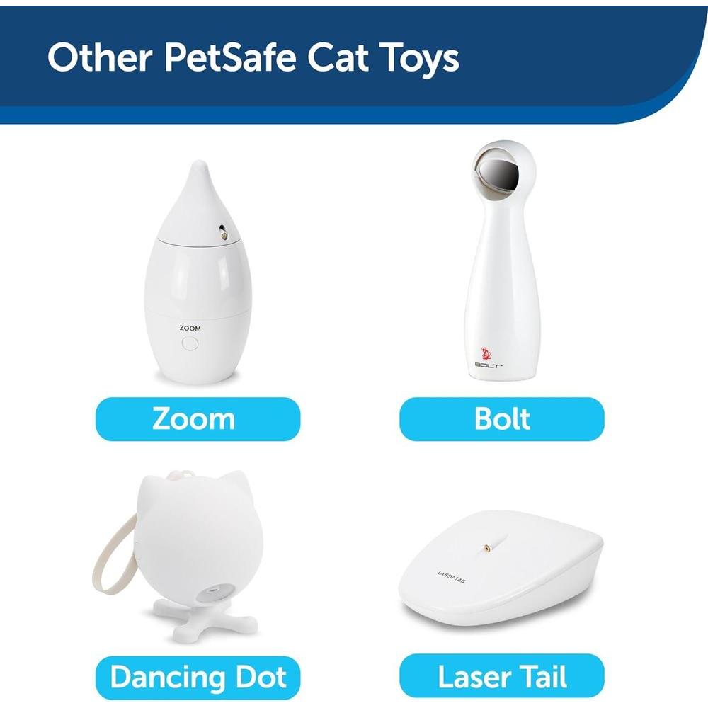 PetSafe SlimCat Juguete y dispensador de comida interactivo para gatos, azul, fomenta el ejercicio y la digestión, 15 cm