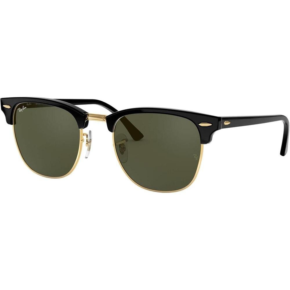 Ray-Ban Clubmaster RB3016 Lentes de sol cuadrados con montura de acetato, protección UV y opciones polarizadas