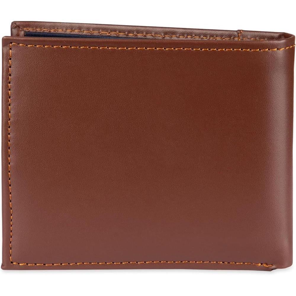 Cartera Tommy Hilfiger de piel auténtica para hombre, con ventana de identificación y múltiples ranuras para tarjetas