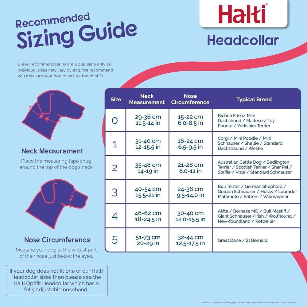 HALTI - Collar para la cabeza que evita que tu perro tire, ajustable, reflectante y ligero, con banda acolchada para la nariz