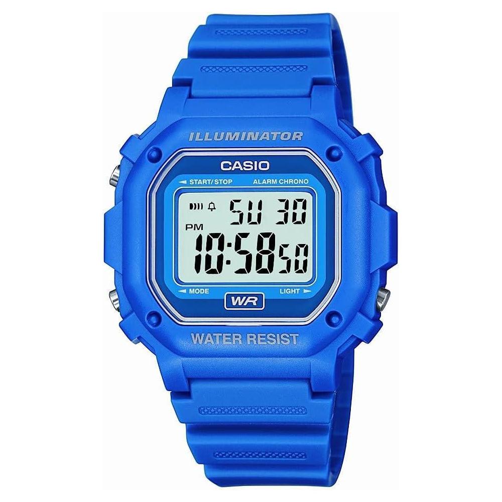 Casio F108WH Series | Men's Digital Watch | Illuminator | Water Resistant | LED Light | Daily Alarm | 1/100 SEC Stopwatch | 3 Hands (HR, Min, SEC) | Date/Day Display | Daily Alarm | 7 Year Battery