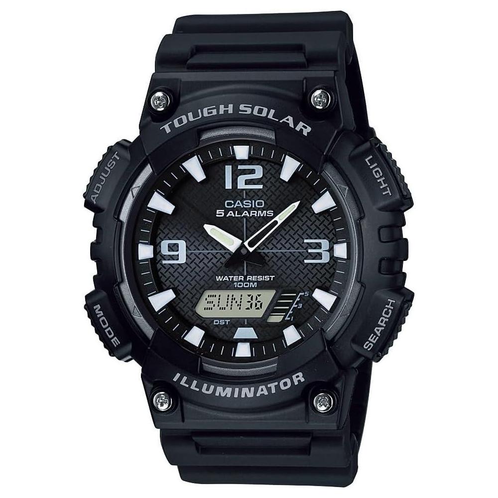 Casio AQS800W Series | Analog Digital Watch | 100M WR | Solar Powered | 1/100 SEC Stop Watch | 6-Language Day of The Week Indicator | Countdown Timer | LED Light | Multi Alarm