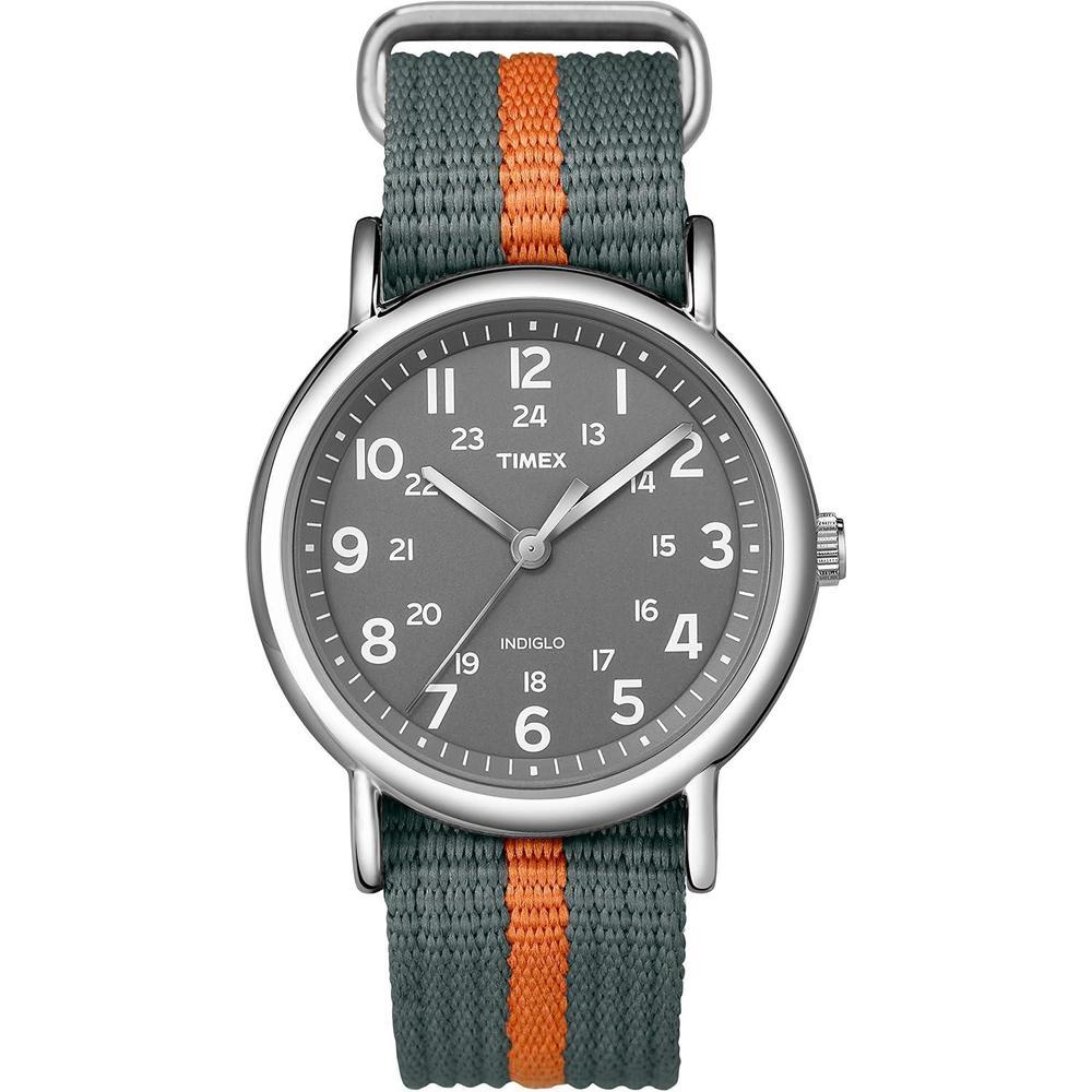 Timex Weekender 38mm Unisex Analog Watch | INDIGLO Backlight | Adjustable Durable Nylon Fabric Slip Through Strap | 24 Hour Time