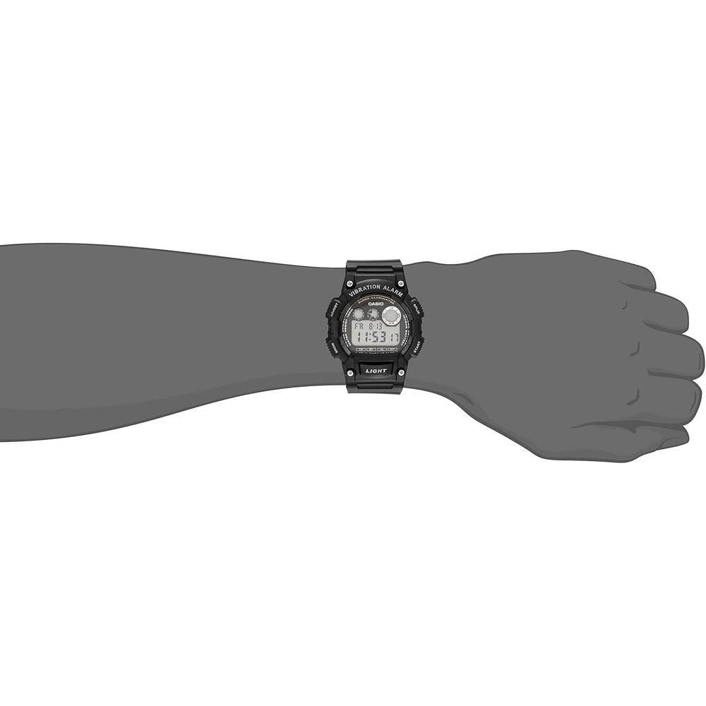Casio W735H Series - Reloj Digital para Hombre con Cronómetro, Temporizador, Luz LED, Resistencia al Agua y Batería de 10 Años