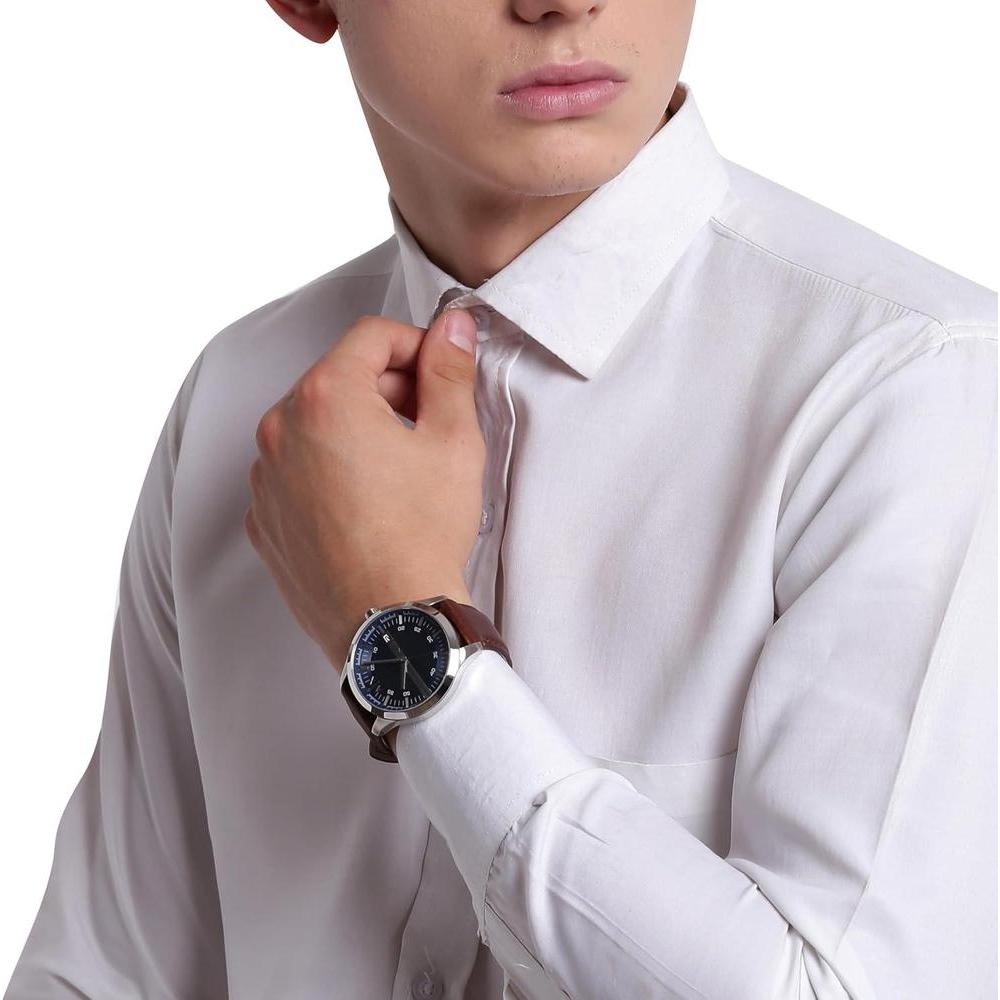 Armani Exchange - Reloj de cuarzo elegante de acero inoxidable para hombre, ideal para cualquier ocasión de vestir