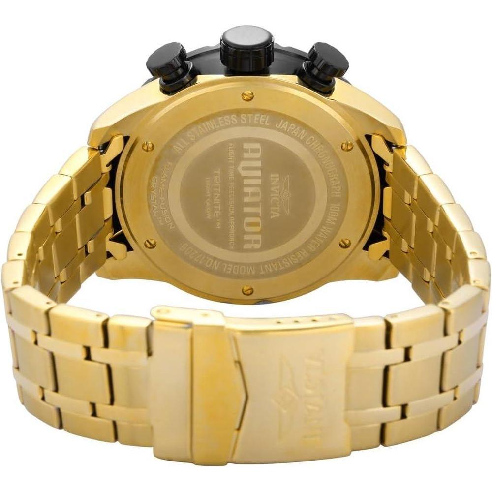 Invicta reloj japonés de cuarzo para hombre, diseño aviador, pantalla analógica, correas de acero inoxidable