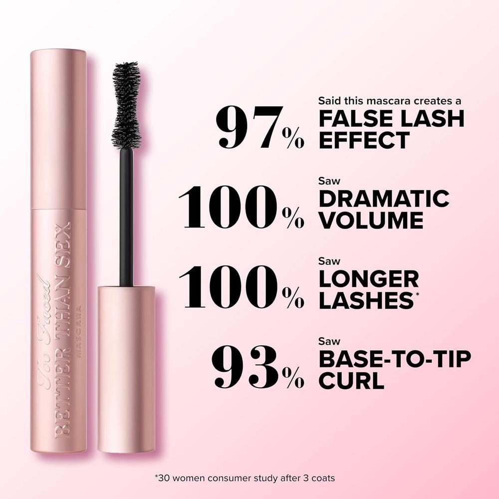 Máscara De Pestañas Too Faced Better Than Sex Volumizing Negro