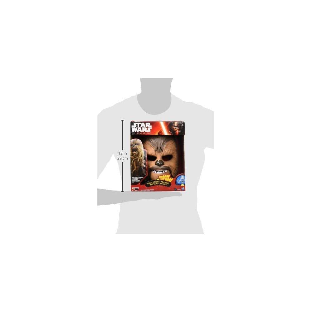 Máscara electrónica de Chewbacca de Star Wars con sonidos Wookiee FX para disfrutar en juegos de rol y diversión temática