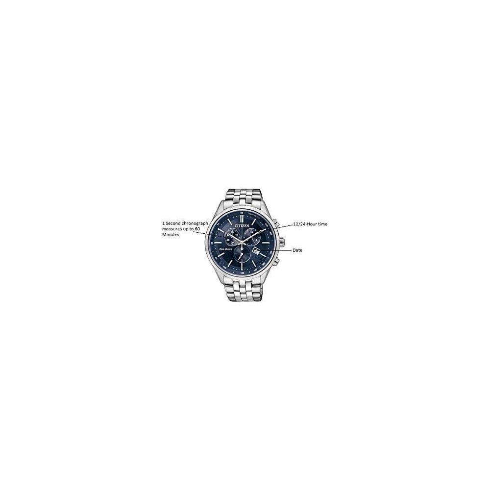 Reloj Citizen Corso Eco-Drive para hombre con cronógrafo, función de hora 12/24, fecha y cristal de zafiro