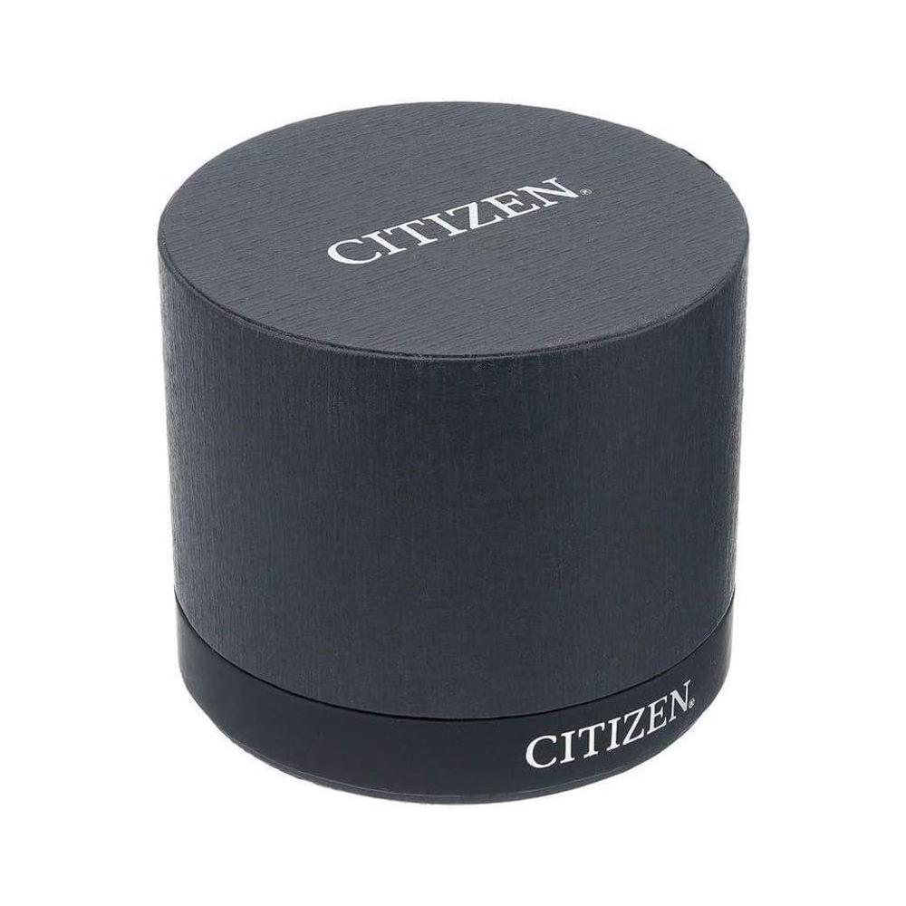 Citizen Reloj analógico de hombre con esfera negra y tono plateado, modelo moderno BI5010-59E