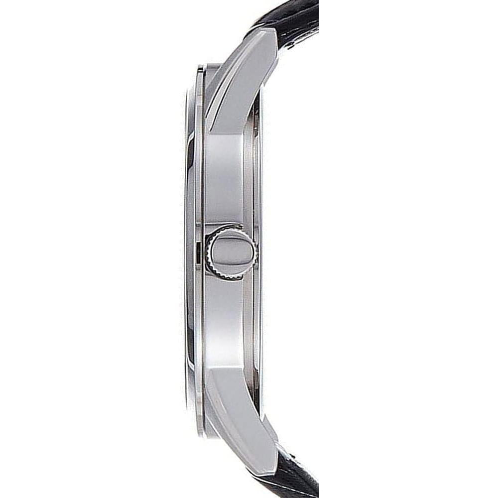 Citizen reloj de hombre, diseño casual, movimiento de cuarzo en acero inoxidable y cuero, color negro, modelo BI5000-01A