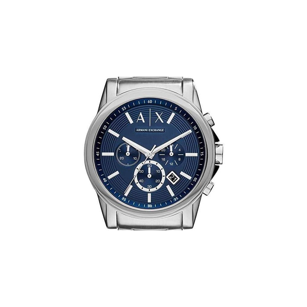 Reloj cronógrafo para hombre Armani Exchange con correa de cuero, acero inoxidable o silicona, diseño moderno y urbano