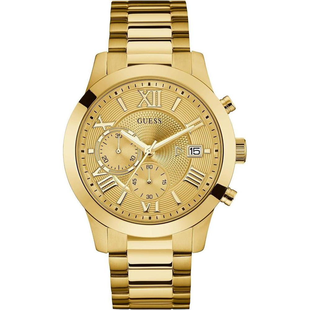 GUESS Men's Stainless Steel Gunmetal Chronograph Bracelet Watch