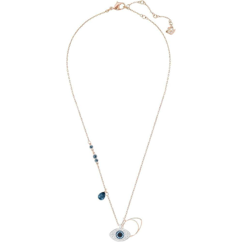 Swarovski colección simbólica de joyería con collares, aretes y pulseras, diseño de mal de ojo en cristal
