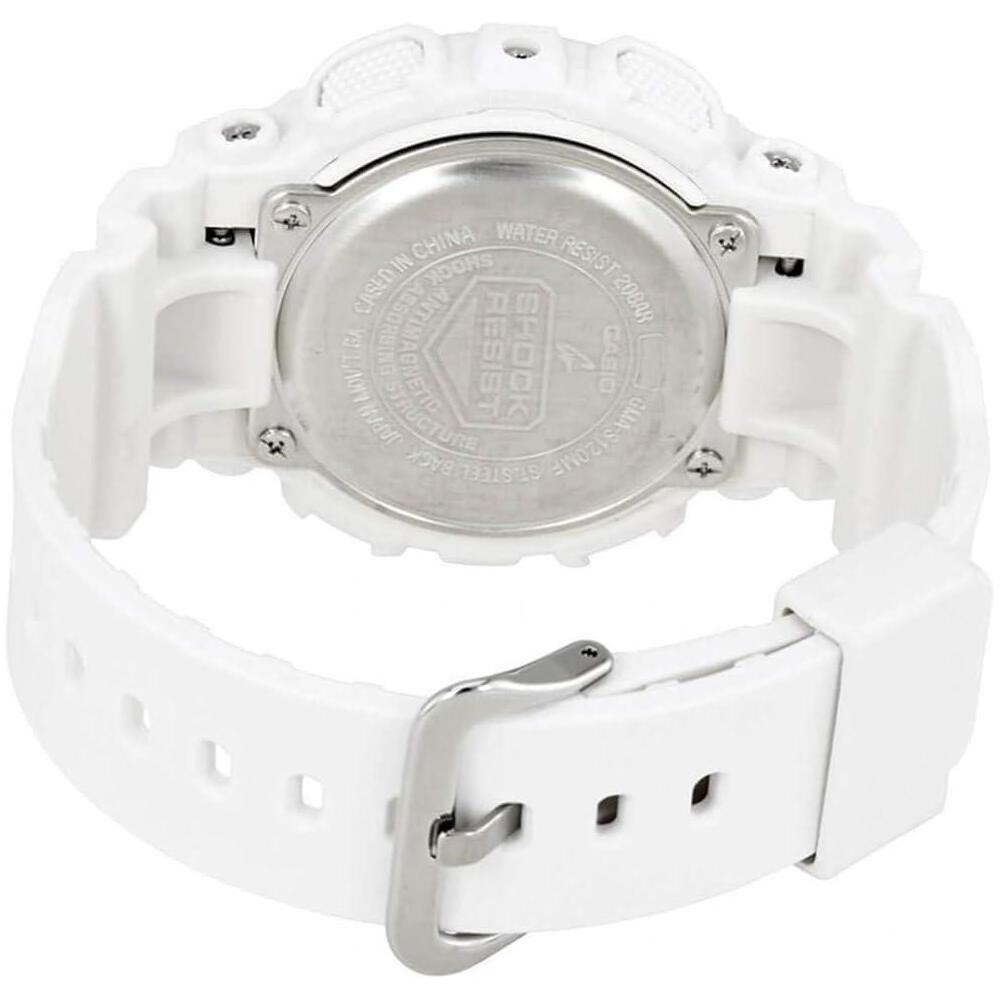 Reloj Casio G-Shock Blanco y Oro Rosa - Resistente al Agua y Golpes, Ideal para Mujer, Modelo GMS-S120MF-7A2CR