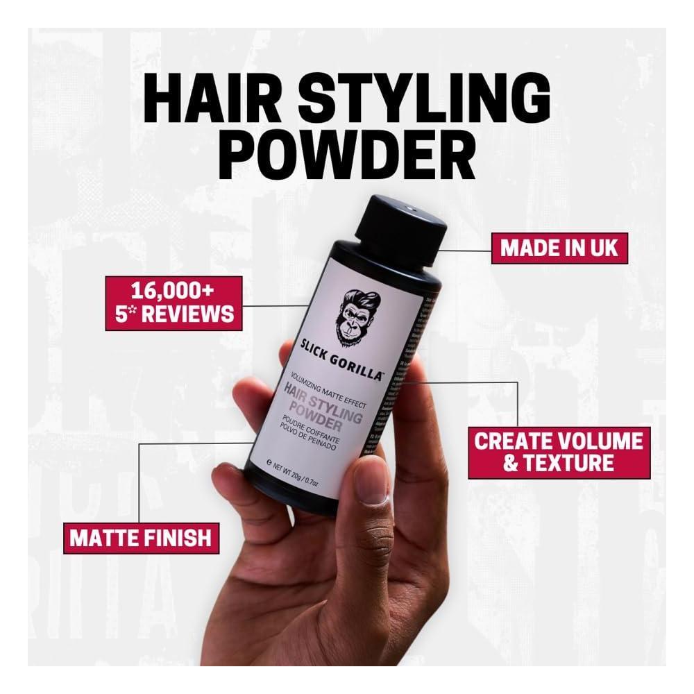 Slick Gorilla Polvo texturizante para peinar el cabello con volumen, acabado mate y fijación todo el día