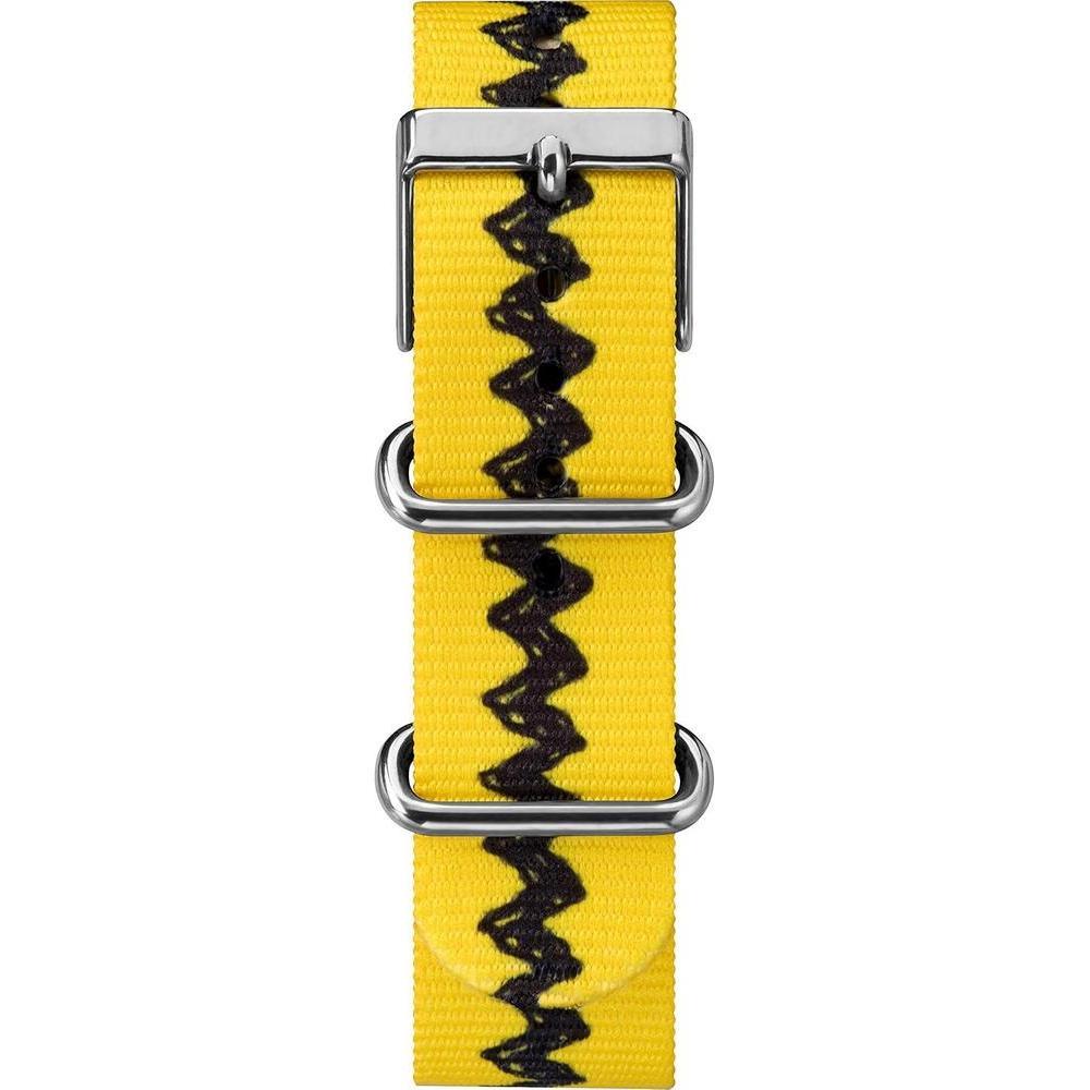 Timex x Peanuts Reloj Unisex Weekender con correa ajustable de nailon, esfera de Charlie Brown y luz nocturna Indiglo
