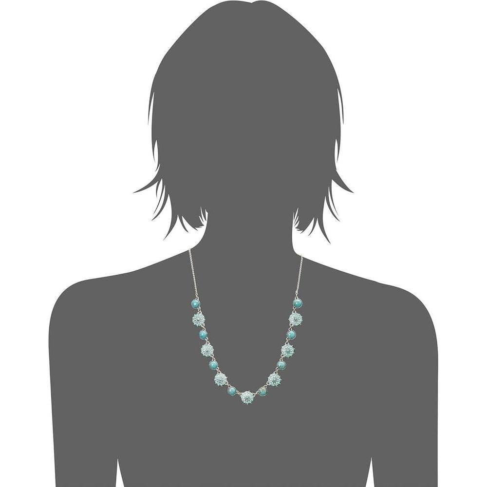 Collar de mujer elegante y moderno de Lucky Brand, con detalles de metal grabado y piedra de color