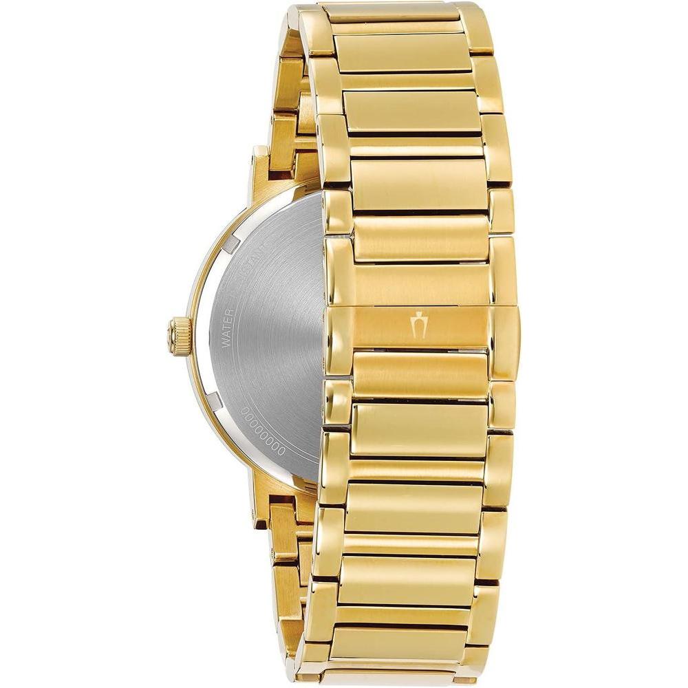 Reloj de cuarzo Bulova para hombre con esfera de diamantes y cristal extendido, diseño moderno resistente al agua