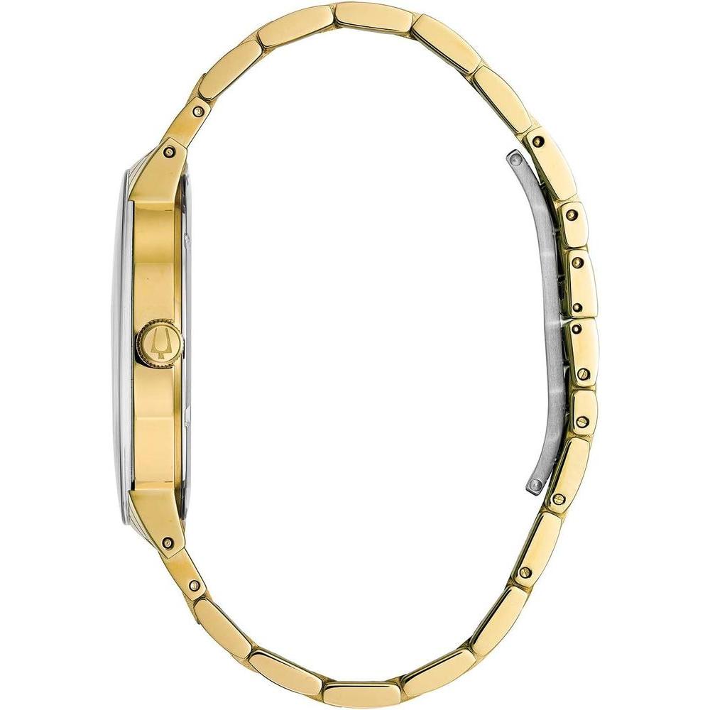 Reloj de cuarzo Bulova para hombre con esfera de diamantes y cristal extendido, diseño moderno resistente al agua
