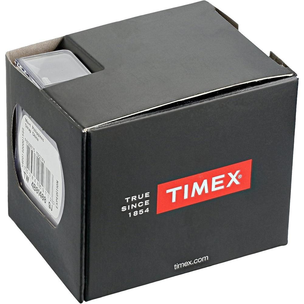 Reloj de pulsera para hombre Timex Easy Reader, correa de cuero marrón, esfera azul, resistente al agua hasta 30 metros