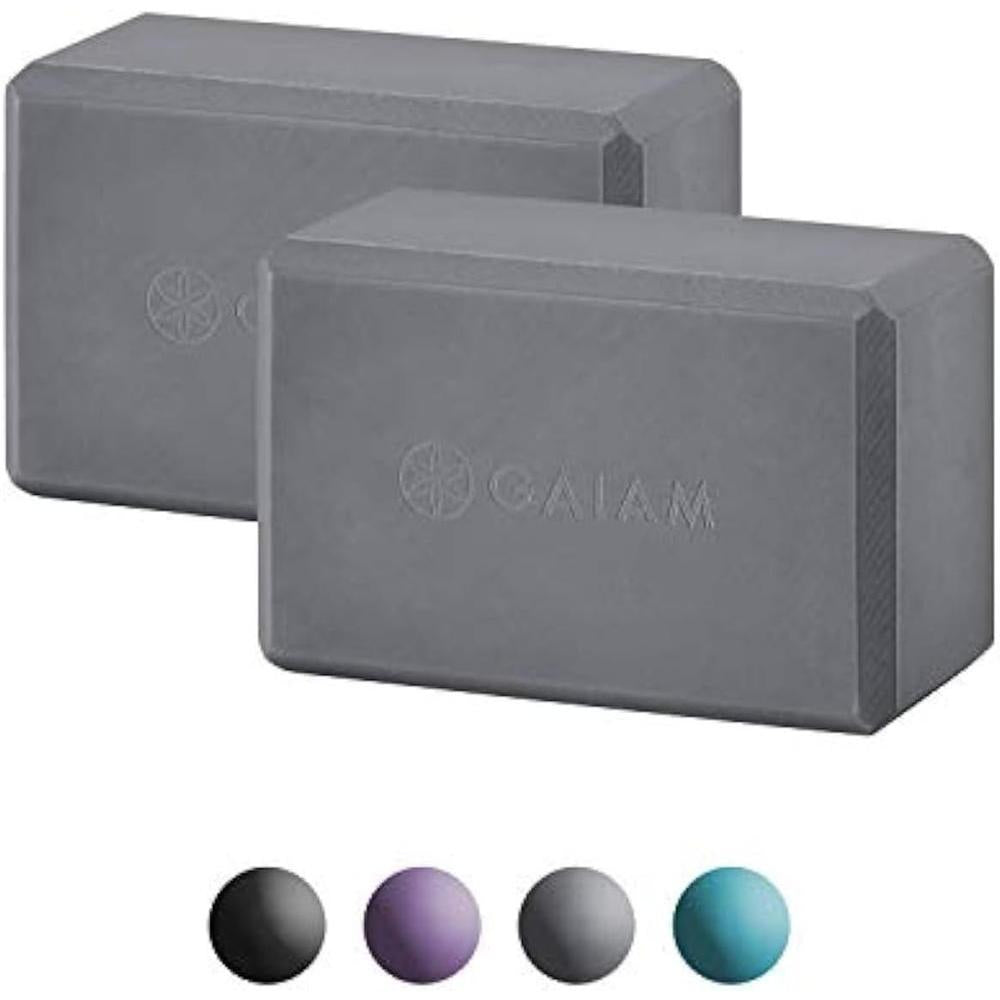 Gaiam Yoga Block - Supportive Latex-Free Eva Foam - Soft Non-Slip Surface with Beveled Edges for Yoga, Pilates, Meditation - Yoga Accessories for Stability, Balance, Deepen Stretches