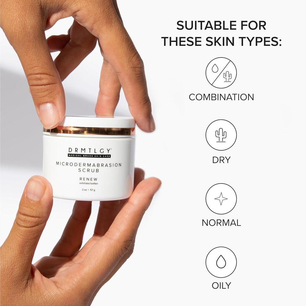 DRMTLGY mascarilla exfoliante facial de microdermoabrasión para cicatrices de acné, puntos negros y poros