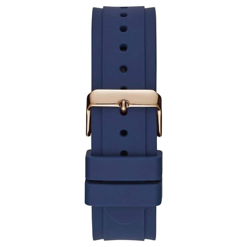 GUESS Reloj para hombre de cuarzo japonés con caja de acero inoxidable y correa de silicona resistente al agua 100 metros