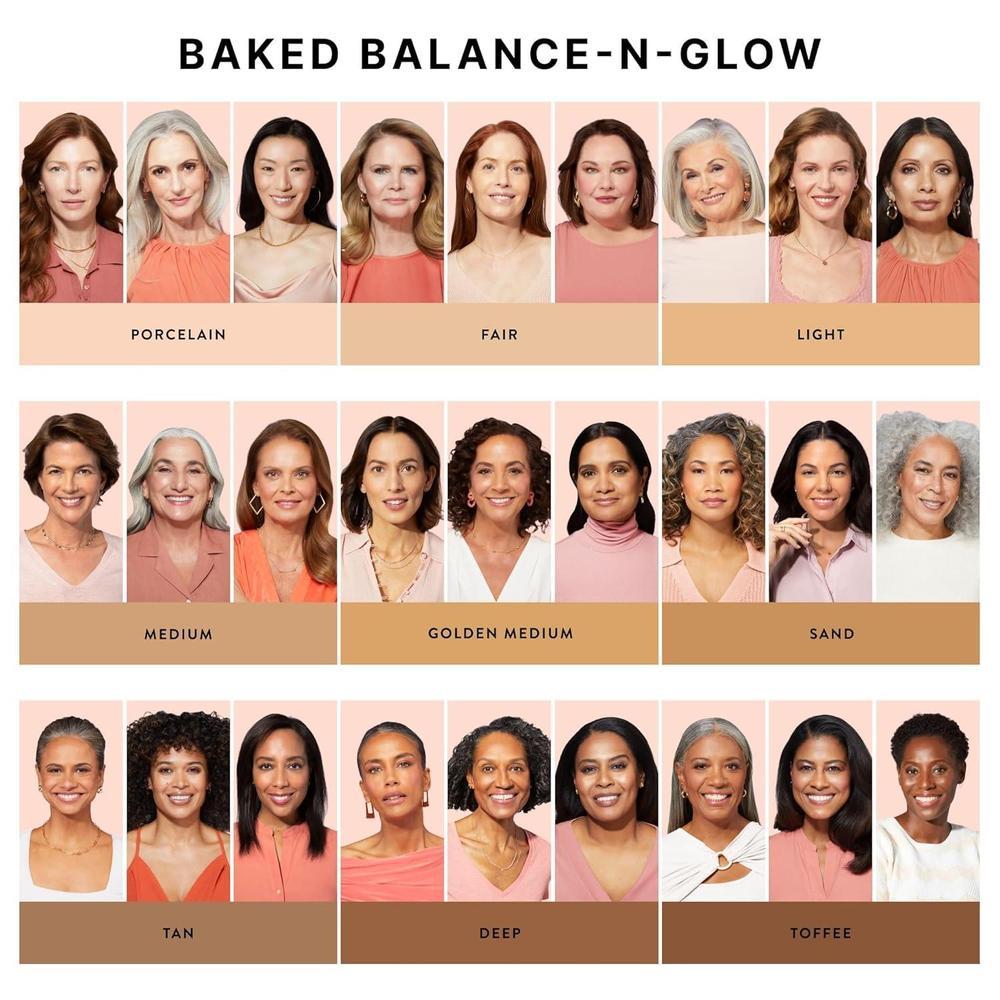 Base Iluminadora Laura Geller Baked Balance-N-Glow Mediano Cobertura de Ligera a Transparente Satinado