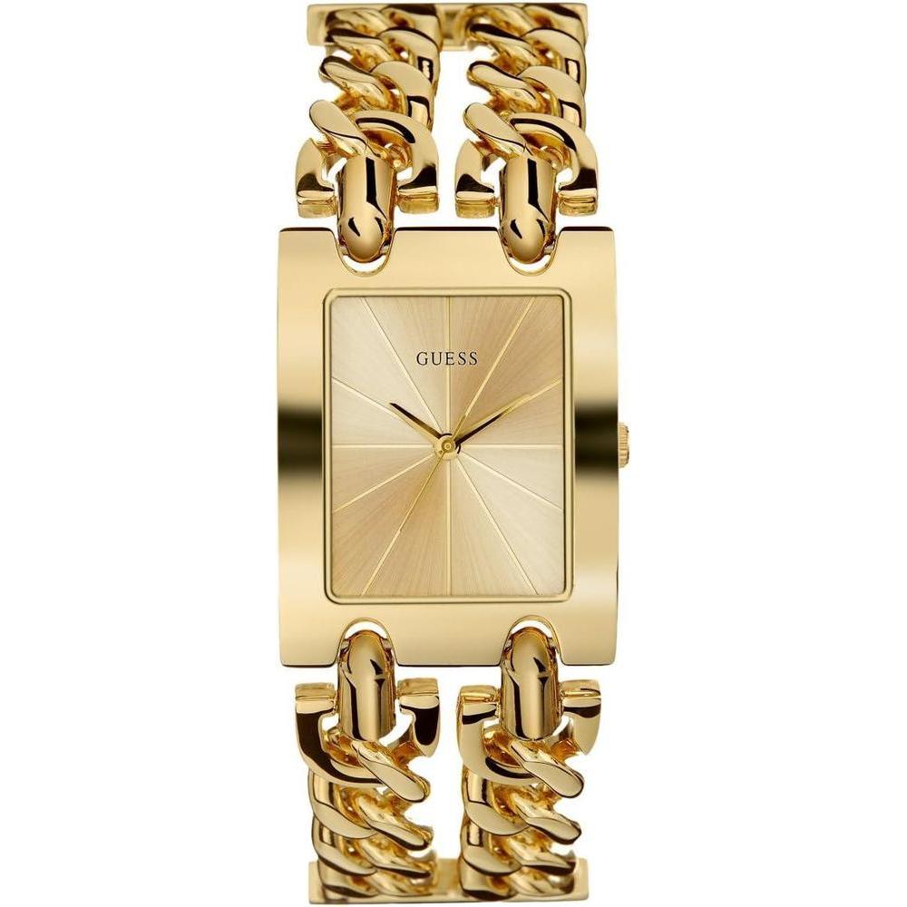 GUESS Women's Silver-Tone Multi-Chain Bracelet Watch