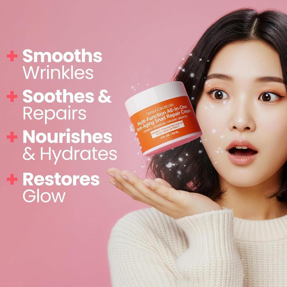 Seoulceuticals Crema Hidratante Con 97.5% Mucina De Caracol 60ml