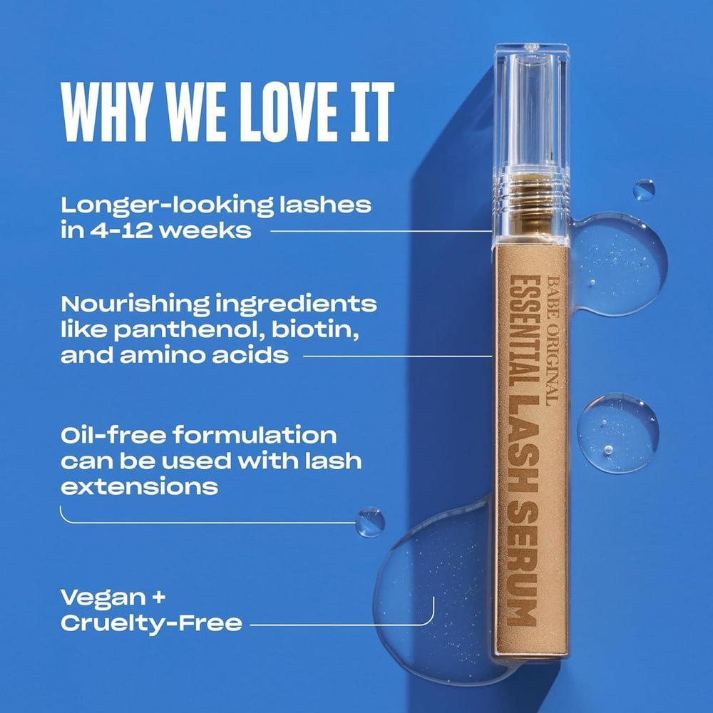 Babe Original Sérum de Pestañas – Pestañas más completas y largas, tratamiento avanzado vegano y libre de crueldad