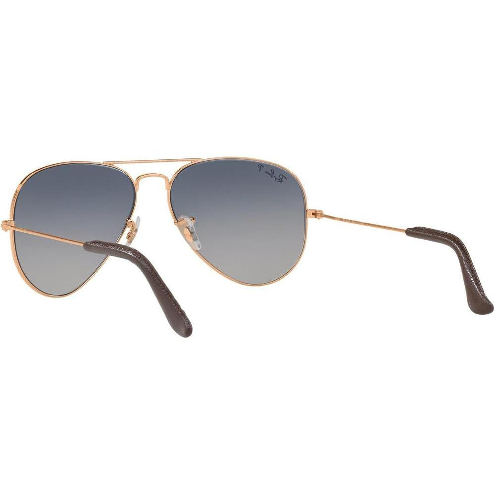 Ray-Ban Rb3025 Classic Aviator - Lentes de sol clásicos con estructura de cobre y lentes azul degradado