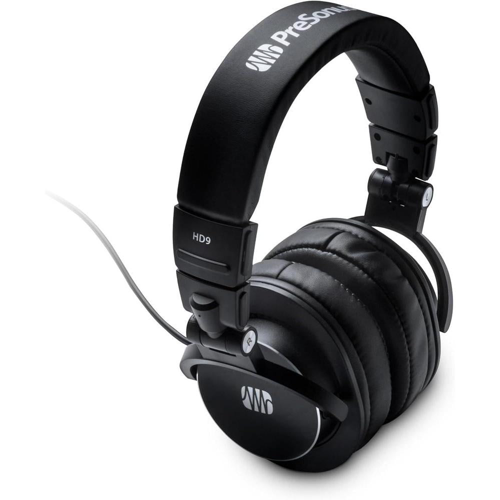 PreSonus HD9 Professional Monitoring Headphones — High-Power Handling, Closed-Back, Circumaural Acoustic Design Studio Recording Headphones for Professional Mixing and Monitoring