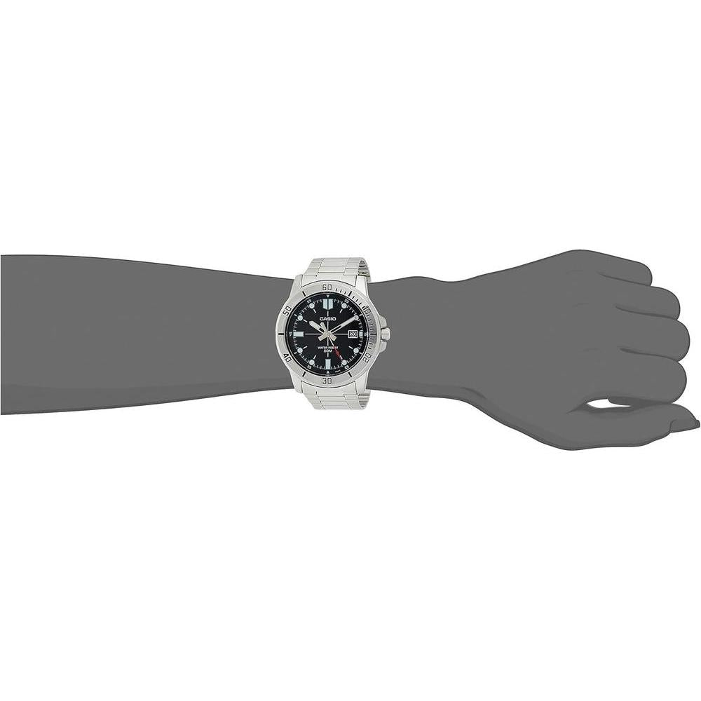 Reloj Casio para hombre, diseño análogo con dial marrón y acero inoxidable, resistente al agua y manecillas luminosas