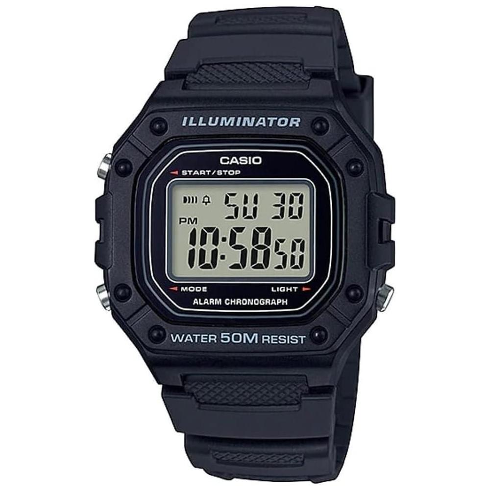 Casio W218H Series | Men’s Digital Watch | 50M WR | 1/100 Second Stopwatch | 100 SEC Chronograph | LED Backlight | Countdown Timer | Daily Alarm | Hourly Time Signal | 7 Year Battery