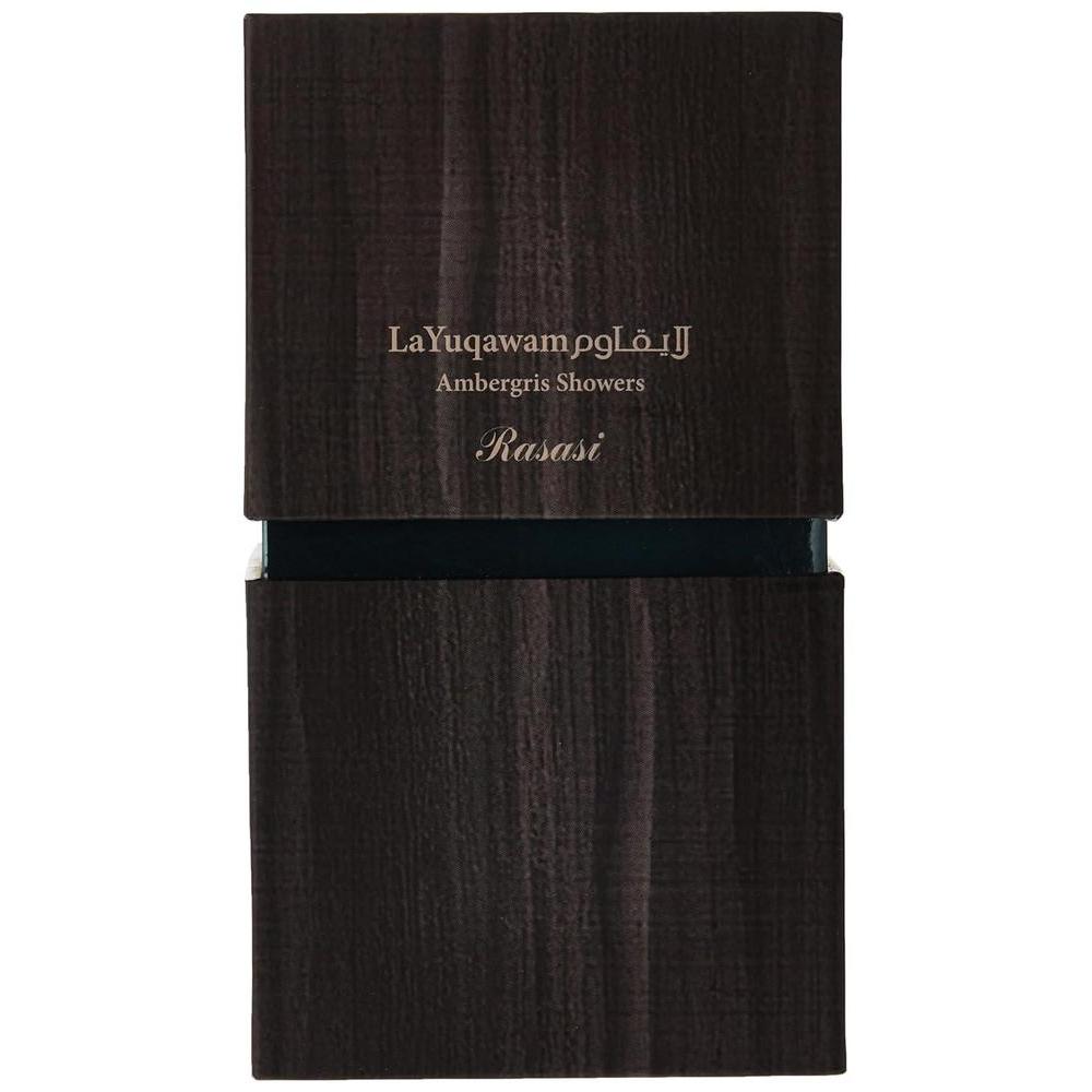 RASASI La Yuqawam Ambergris Showers Eau De Parfum Men, perfume árabe para hombre con cuero y galbanum