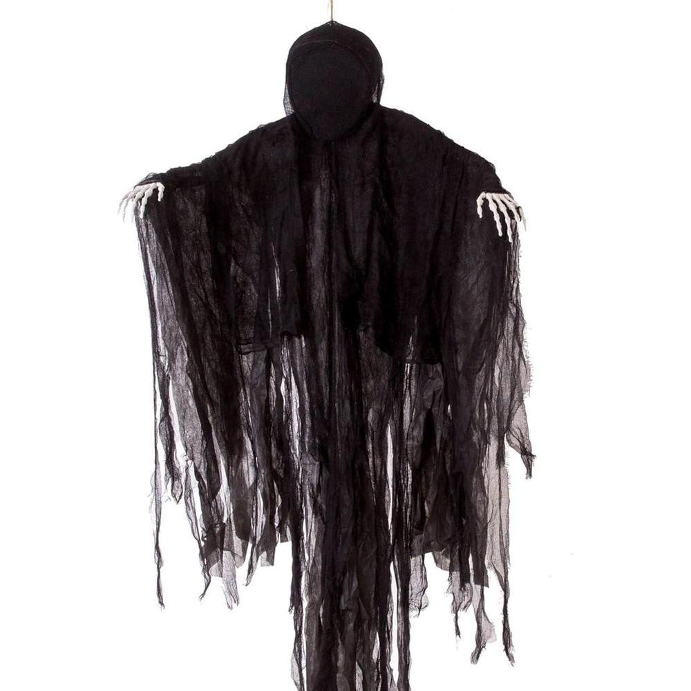 JOYIN 63” Halloween Decorations Outdoor Grim Reaper,Dark Faceless Hanging Ghost Decor in Black Horror Robe for Halloween Yard Tree Graveyard Hanging Decorations Haunted House Outside Decor