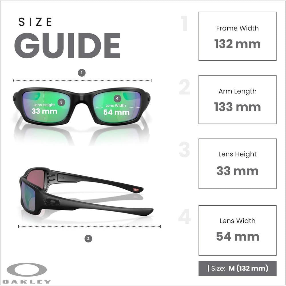 Gafas de sol Oakley Fives Squared para hombres con kit de cuidado y seguridad, ideales para actividades deportivas