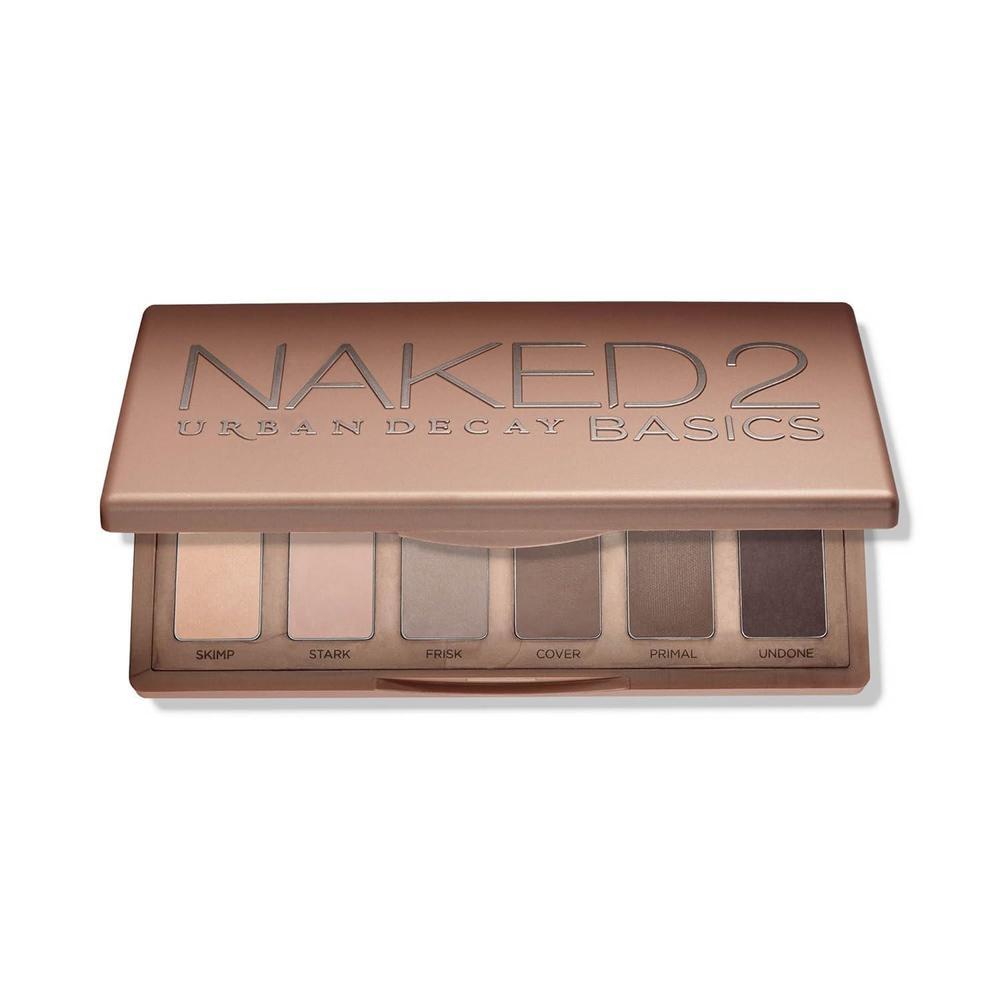 URBAN DECAY Naked 2 Basics - Mini paleta de sombras de ojos, 6 sombras mate nude, polvo multiusos para ojos, contorno o cejas, neutros ultra difuminables en tonos fríos, larga duración, maquillaje de