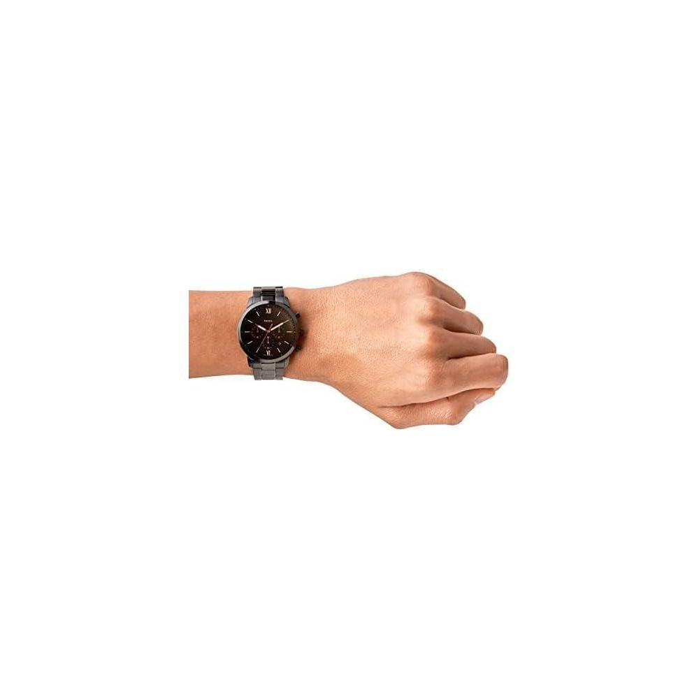 Fossil Neutra Quartz Reloj cronógrafo de acero inoxidable y cuero para hombre, resistente al agua con correa intercambiable