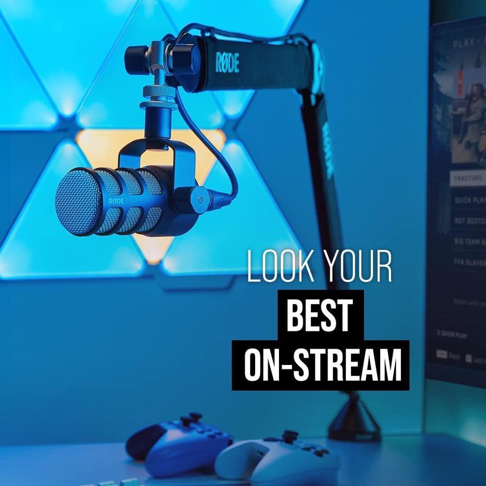 Rode PodMic - Micrófono dinámico cardioide de transmisión, optimizado para RODECaster Pro, color negro