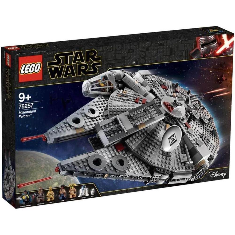 Lego 75257 Star Wars Millennium Falcon Starship Construction Set, with Finn, Chewbacca, Lando Calrissian, Boolio, C-3PO, R2-D2 and D-O, The Rise of Skywalker Collection,9 years and up